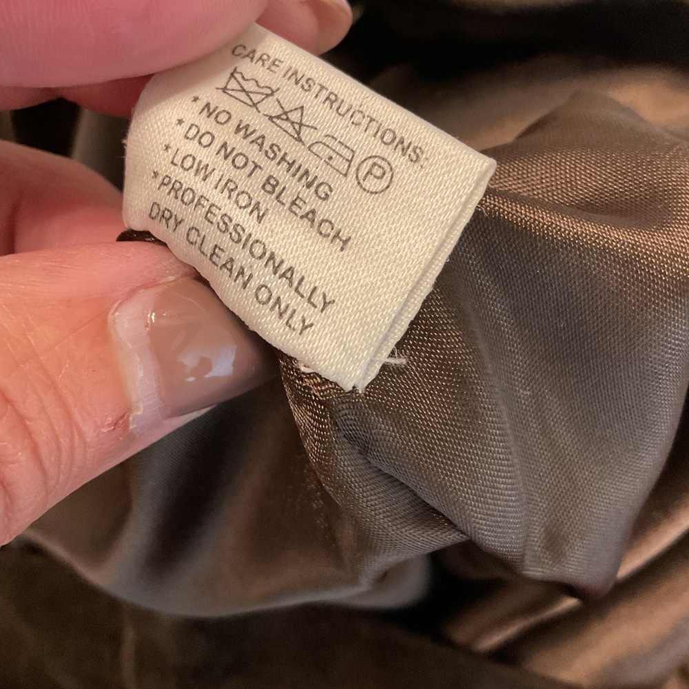 Joseph Abboud Collection Brown Suede Leather Maxi Skirt Side Slit Size 8 - Picture 4 of 11